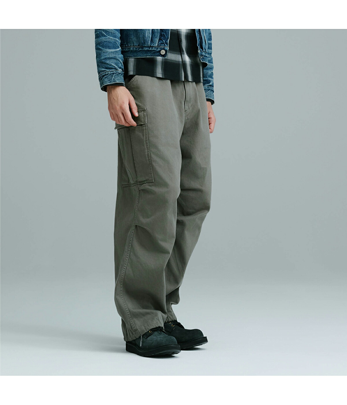 GOLD / ゴールド ： LIGHT BACKSATIN EASY CARGO PANTS 全2色 25B