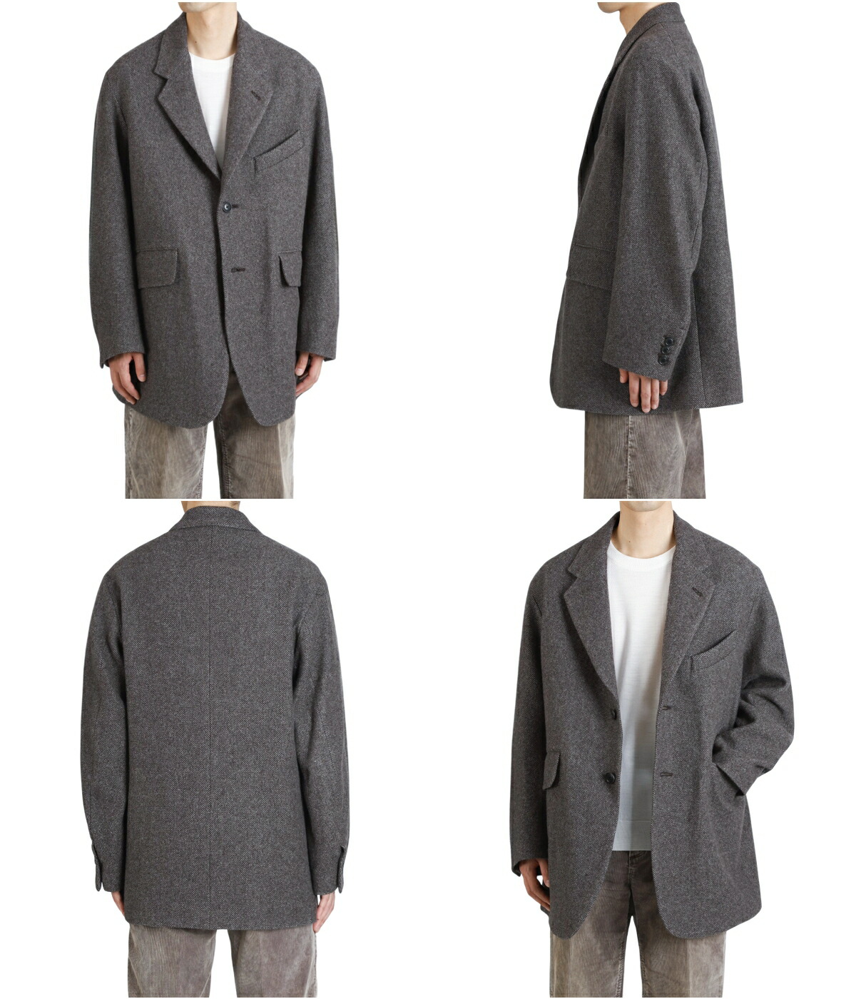 URU（ウル） 【25%OFF】URU / ウル ： WOOL LIGHT TWEED - OVER JACKET