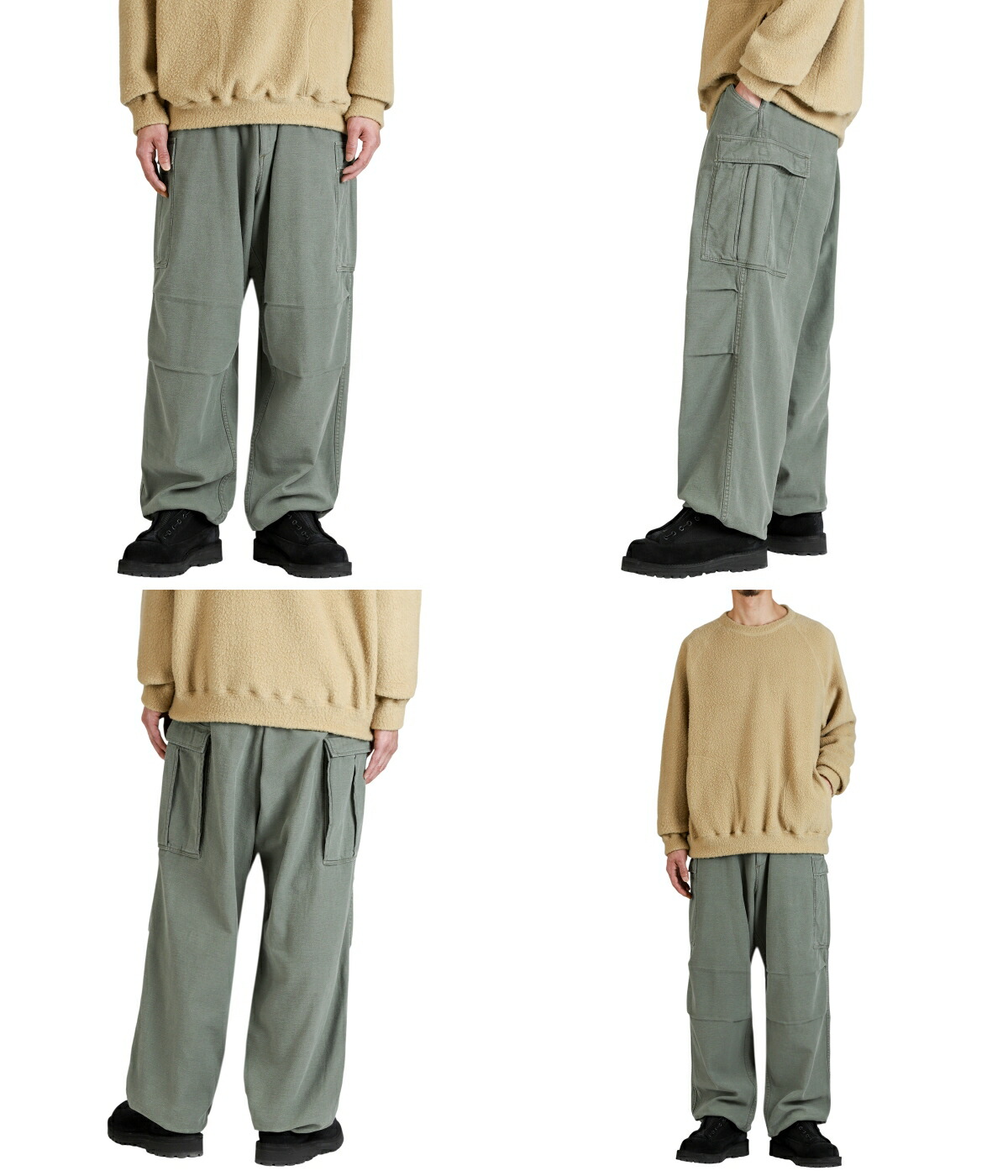 GOLD / ゴールド ： LIGHT BACKSATIN EASY CARGO PANTS 全2色 25B