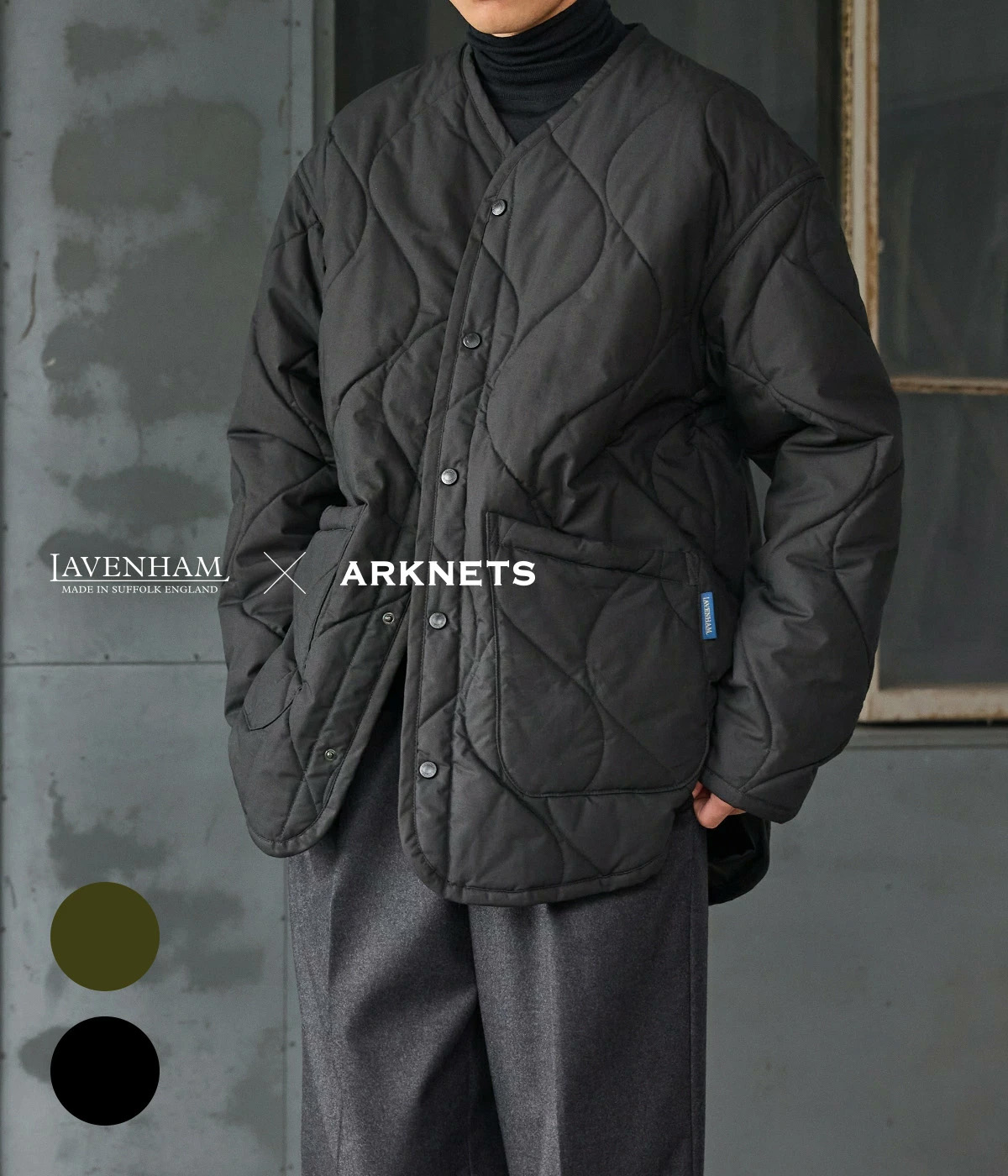 LAVENHAM（ラベンハム） ： 別注 QUILT LINER JACKET MENS / 全2色