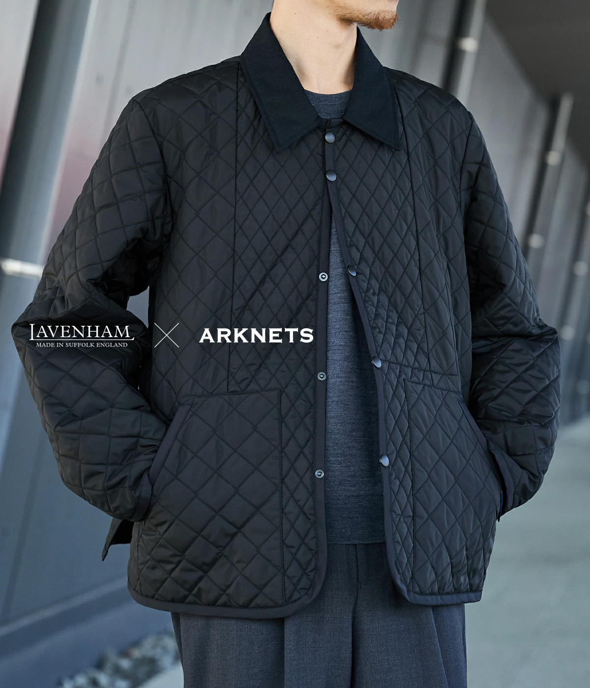 LAVENHAM（ラベンハム） ： 別注 CROPPED PANELLED JACKET ： ONLYARK