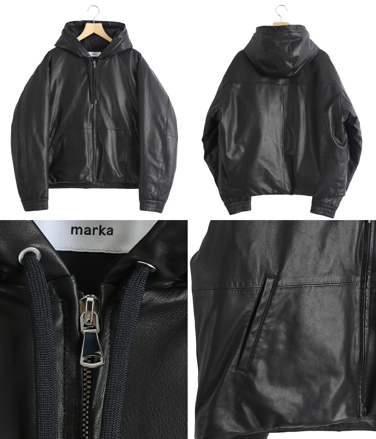 marka（マーカ） ： PUFFED LEATHER PARKA -SHEEP LEATHER