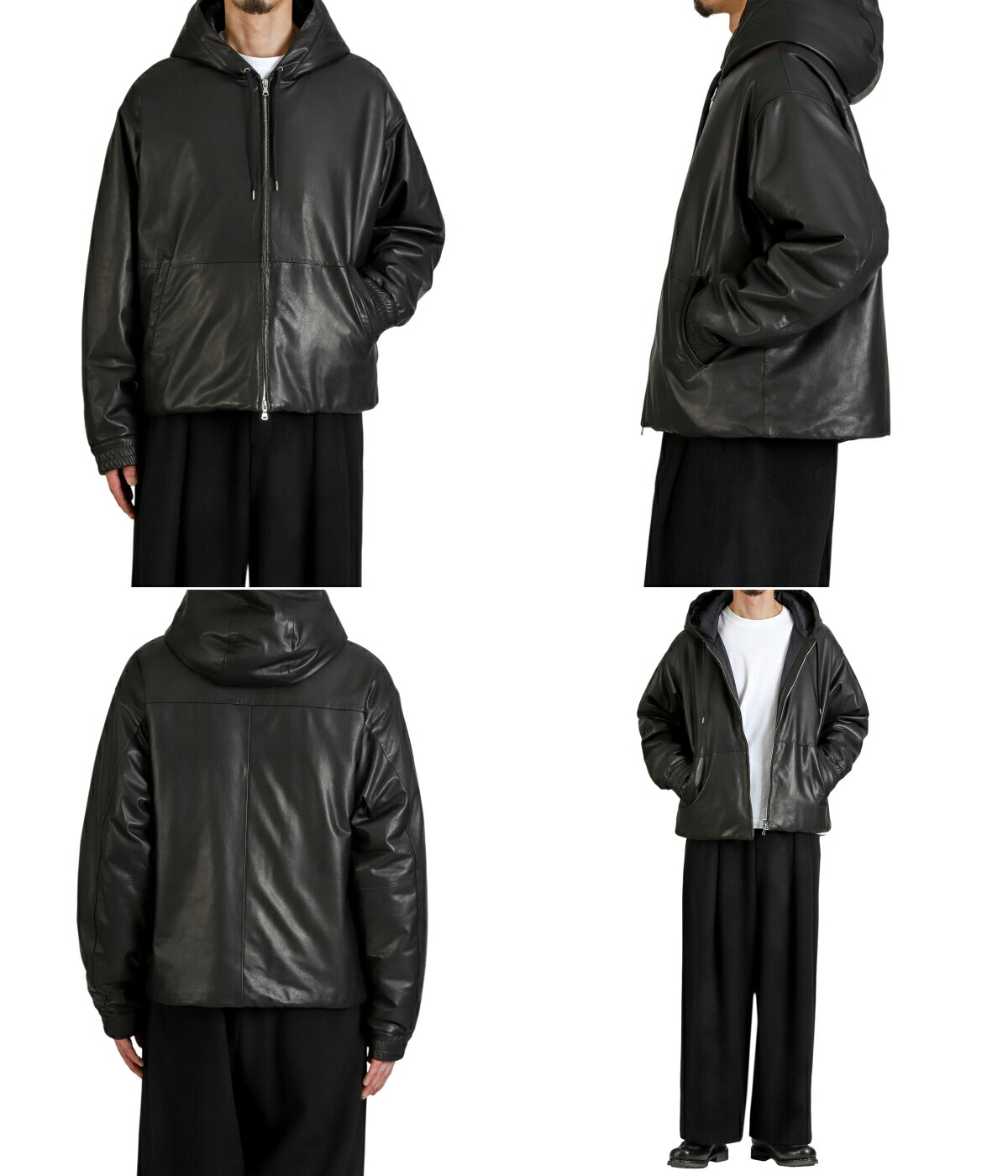 marka（マーカ） ： PUFFED LEATHER PARKA -SHEEP LEATHER