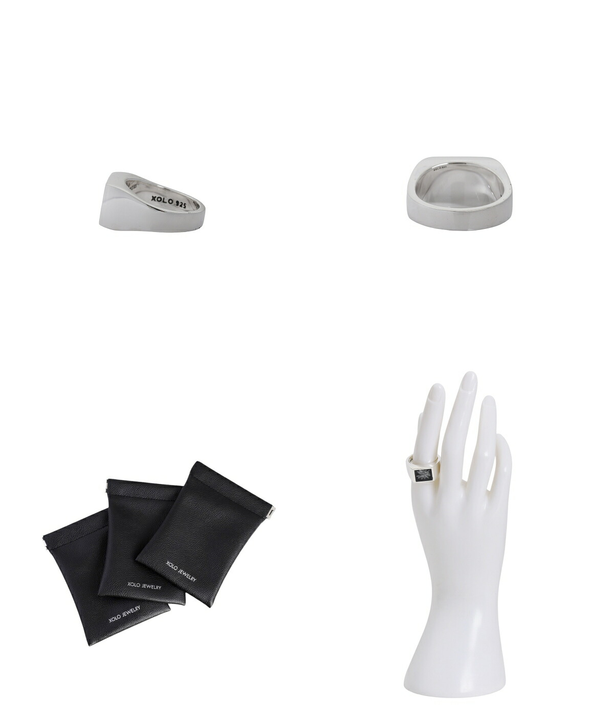 XOLO XOLO JEWELRY / ショロ ジュエリー ： Signet Ring with Black