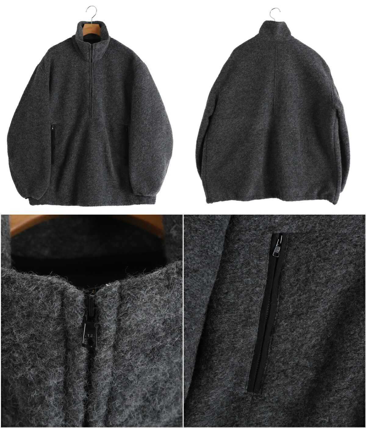 CLANE（クラネ） ： [レディース]SLIVER HALF ZIP TOPS ： 19105-1422