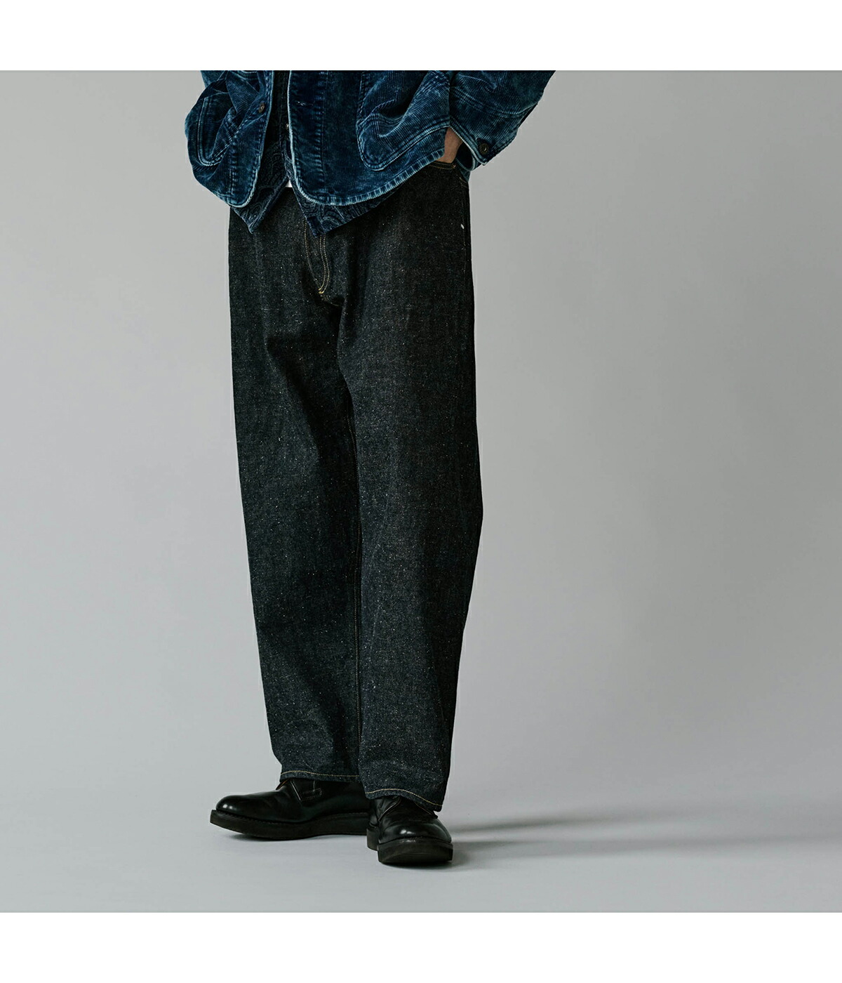 GOLD / ゴールド ： RECYCLED WASTE SUVIN COTTON YARN 14oz DENIM