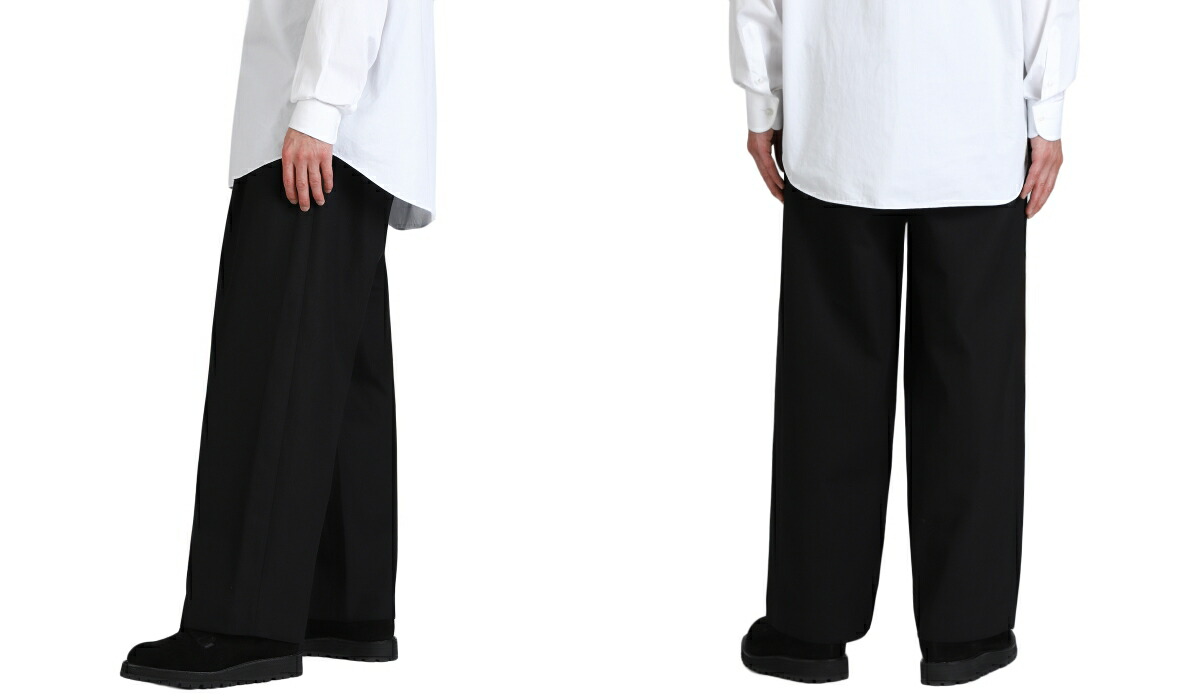 markaware（マーカウェア） ： TRIPLE PLEATED WIDE TROUSERS ORGANIC