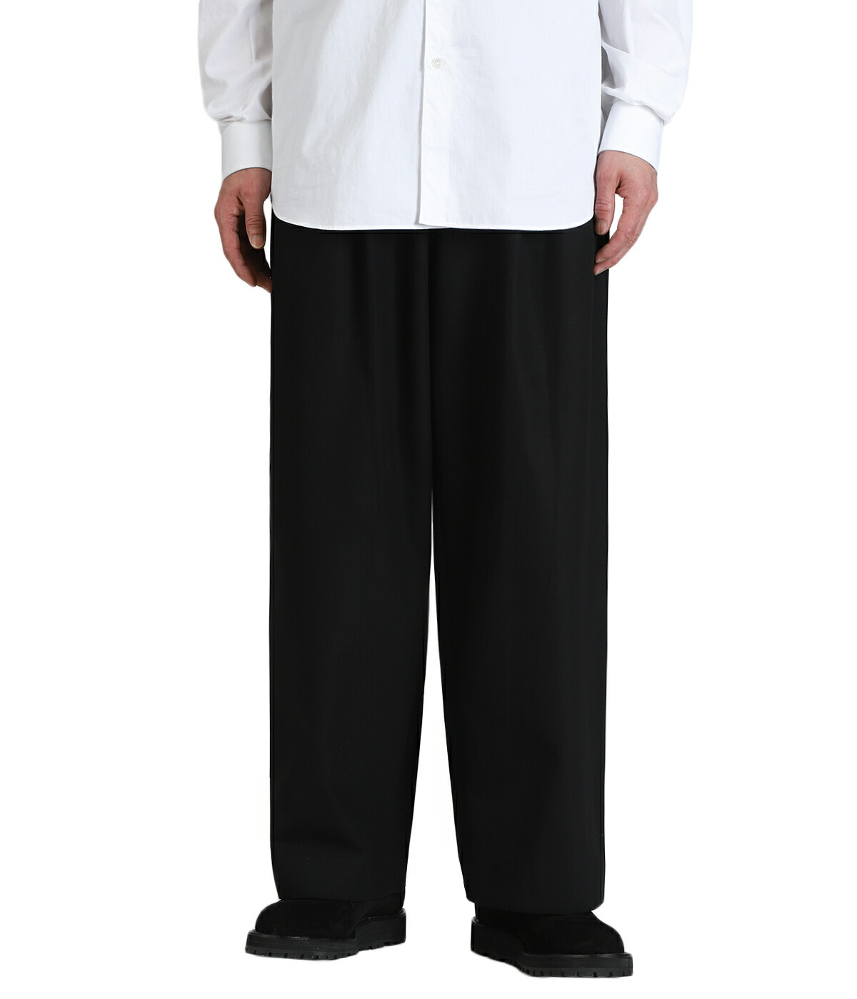 markaware（マーカウェア） ： TRIPLE PLEATED WIDE TROUSERS ORGANIC