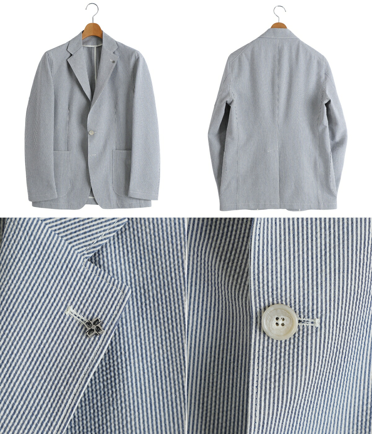 TAGLIATORE（タリアトーレ） ： SINGLE 2B JACKET SEERSUCKER ： G
