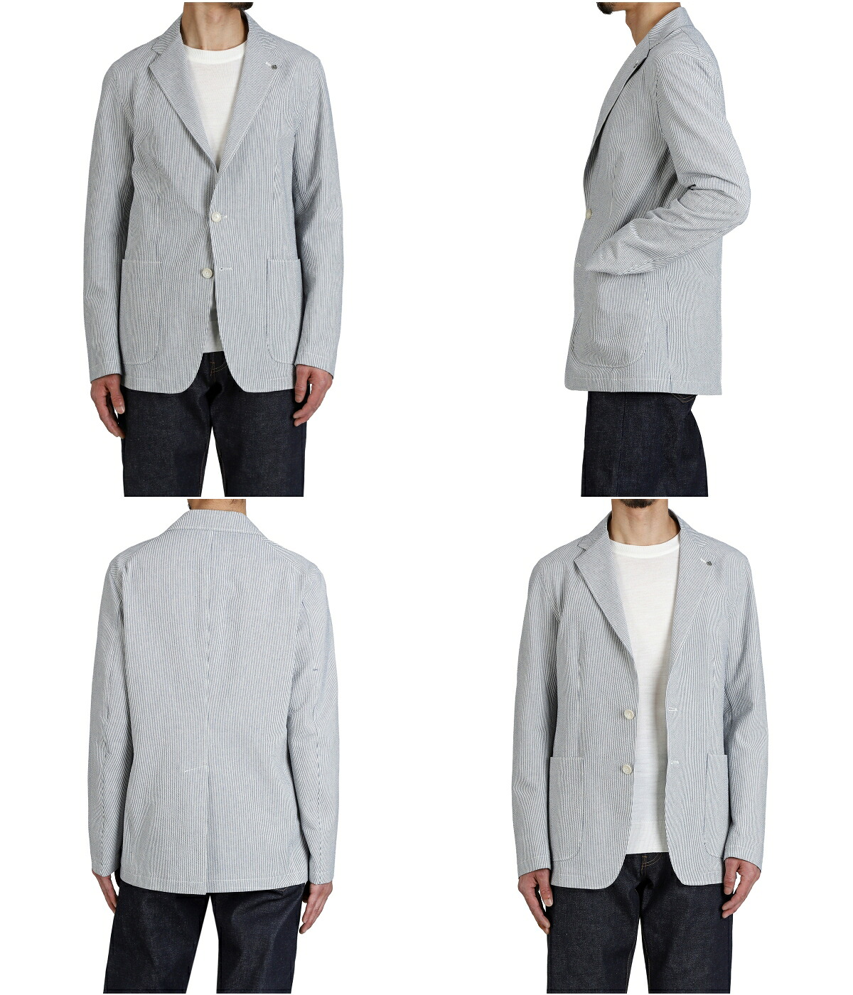 TAGLIATORE（タリアトーレ） ： SINGLE 2B JACKET SEERSUCKER ： G