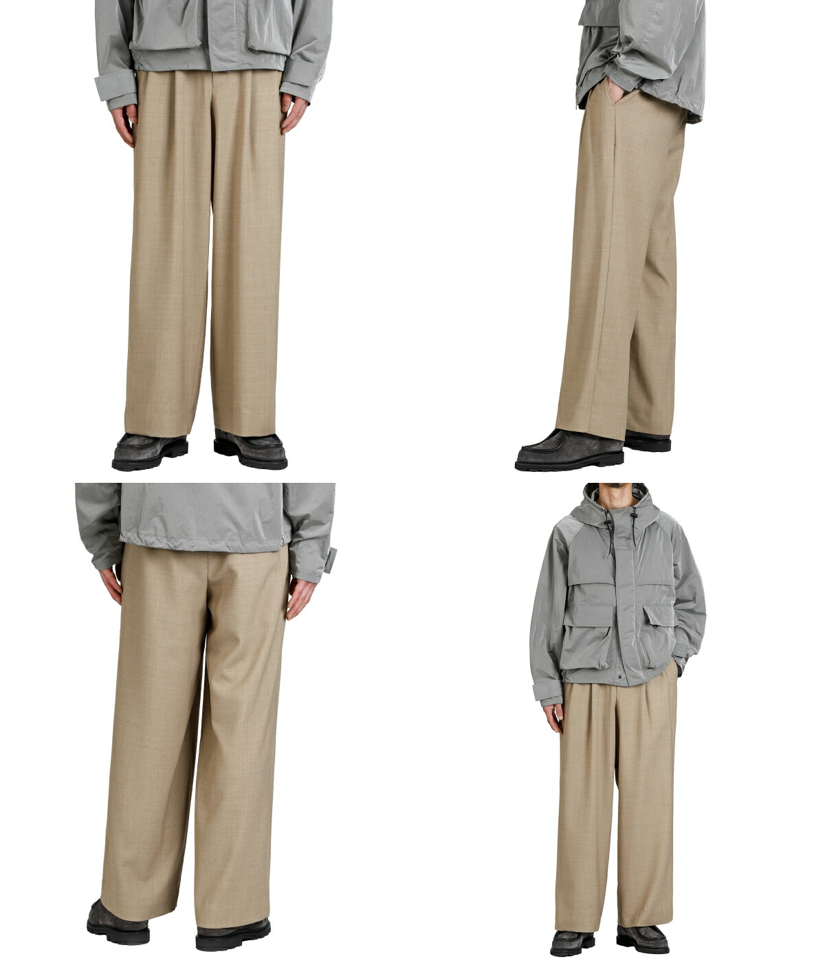 marka（マーカ） ： TWO TUCK MILITARY TROUSERS -RECYCLED POLYESTER