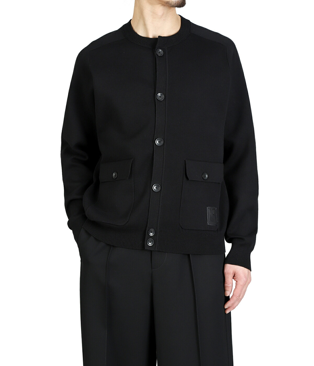 CABaN（キャバン） ： コットンカシミヤ フラップポケットニット