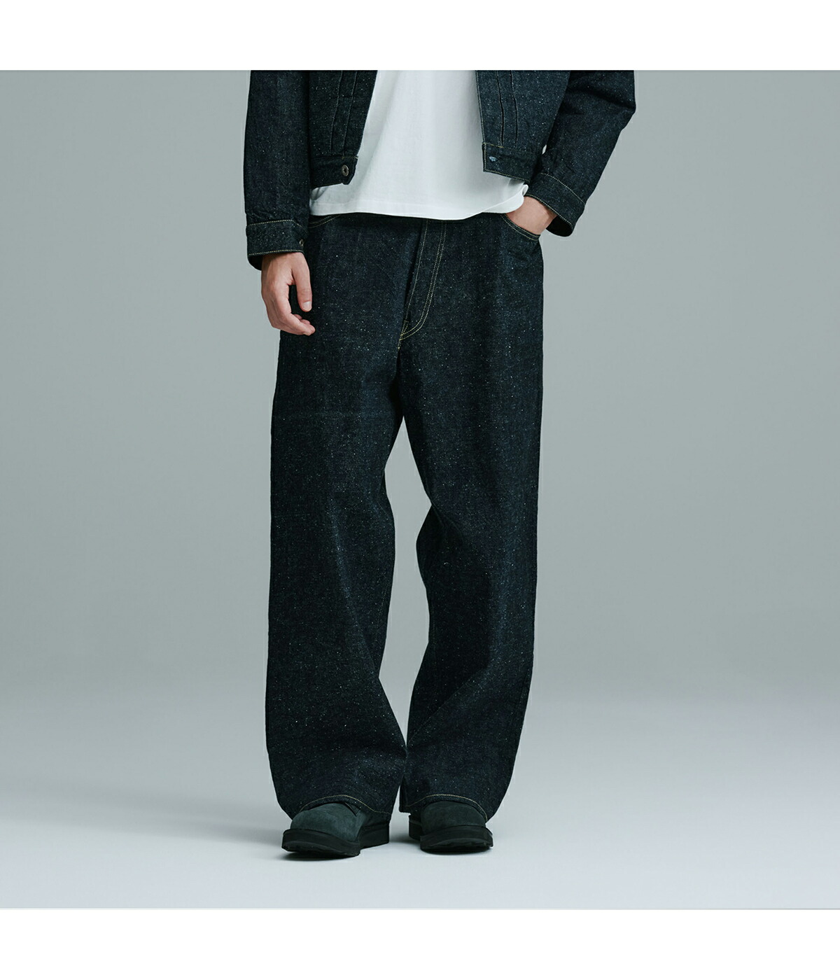 GOLD / ゴールド ： RECYCLED SUVIN COTTON YARAN 11.5oz DENIM
