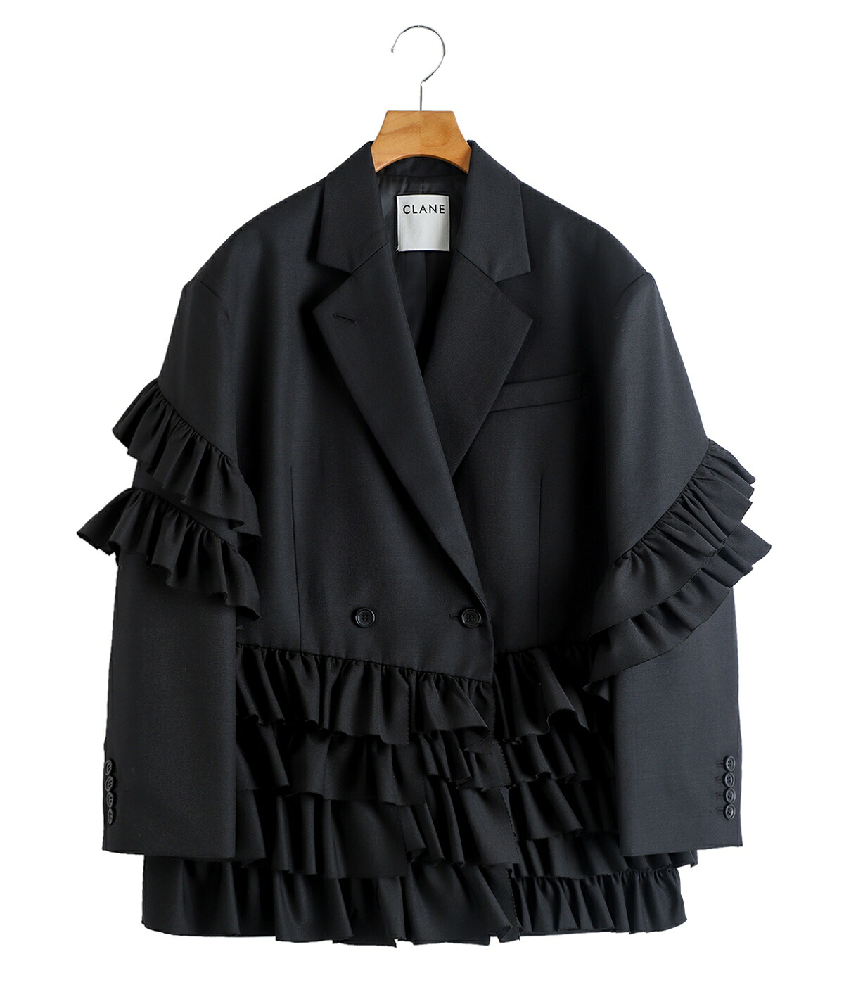 CLANE（クラネ） ： [レディース]FRILLED TAILORED JACKET ： 10103