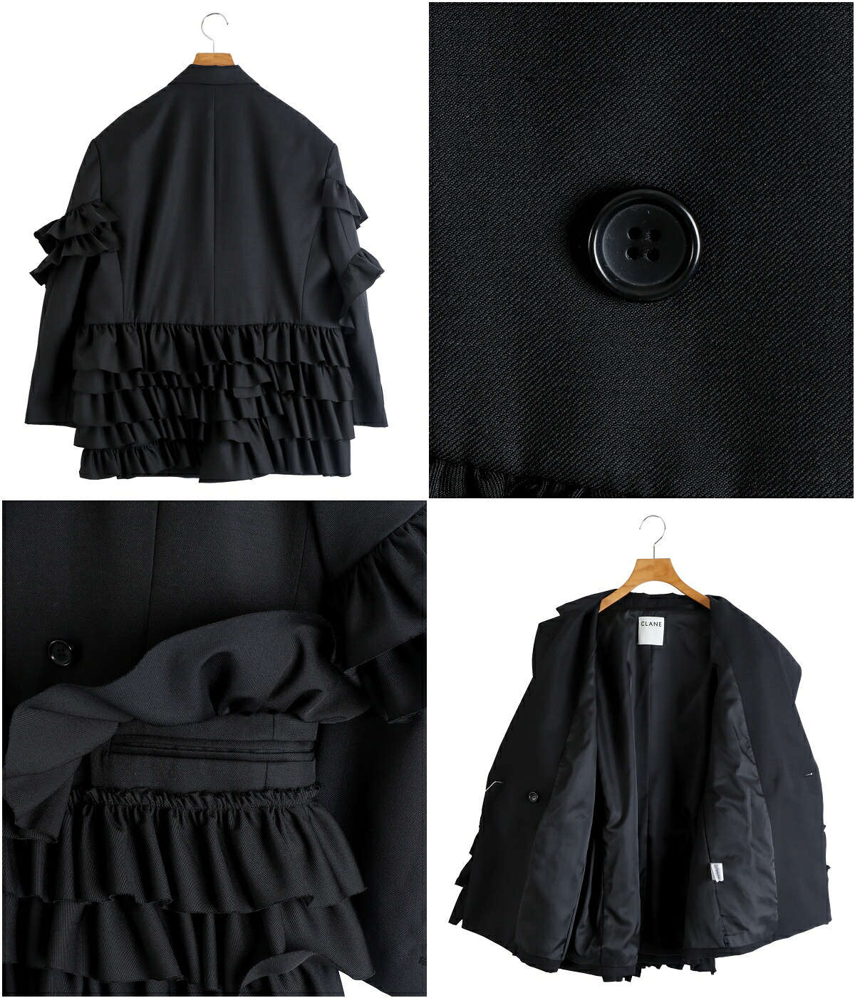 CLANE（クラネ） ： [レディース]FRILLED TAILORED JACKET ： 10103