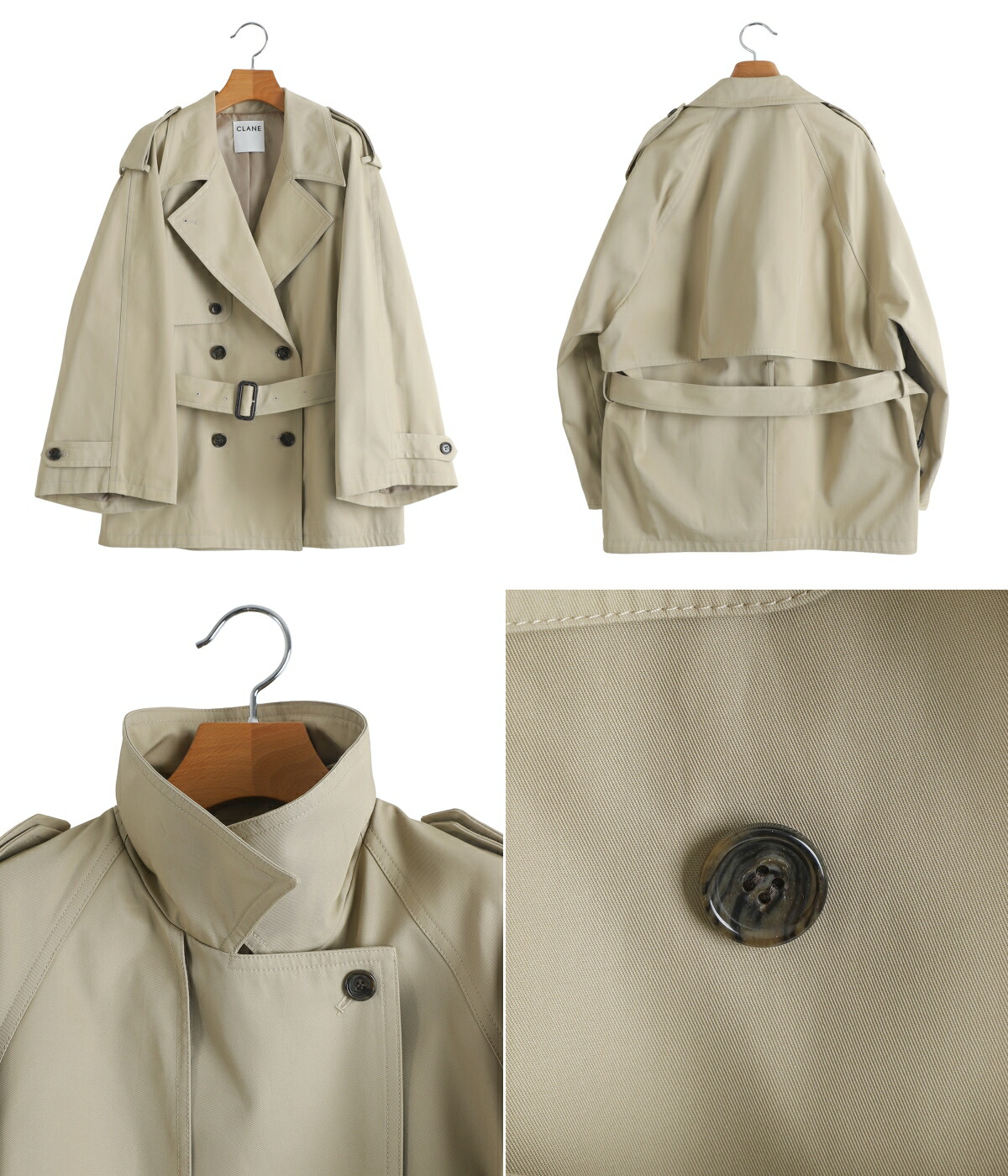 CLANE（クラネ） ： [レディース]OVER SHORT TRENCH COAT ： 10101