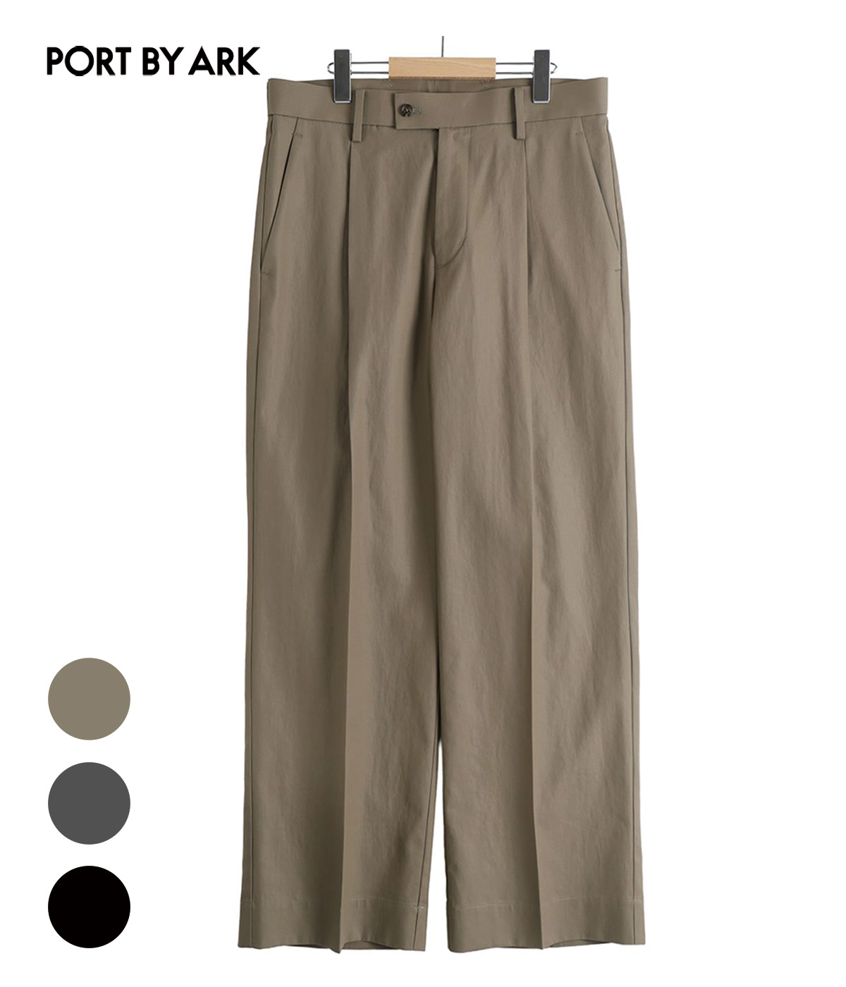 PORT BY ARK ポートバイアーク ： Twill Trousers / 全3色 ： PO19