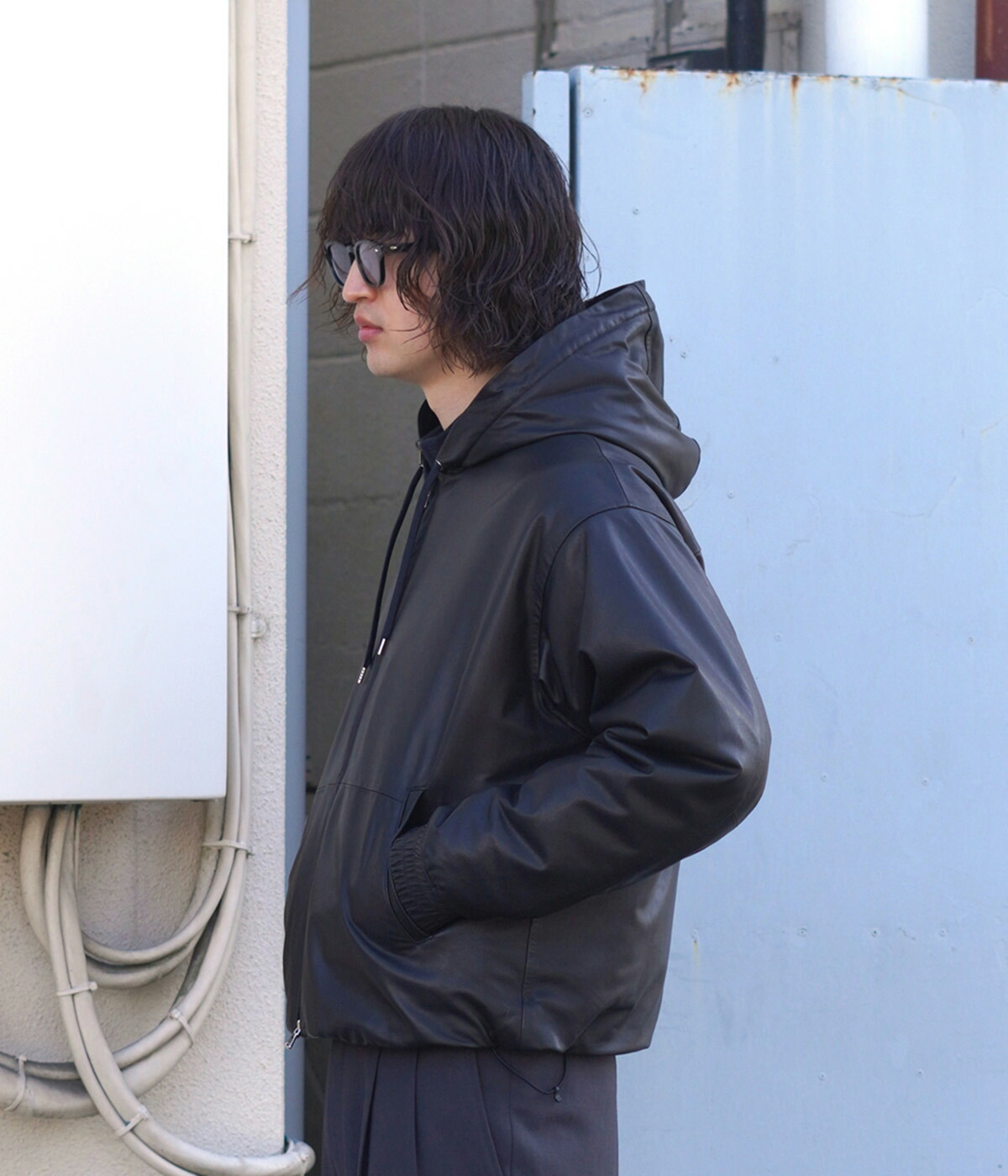 marka（マーカ） ： PUFFED LEATHER PARKA -SHEEP LEATHER