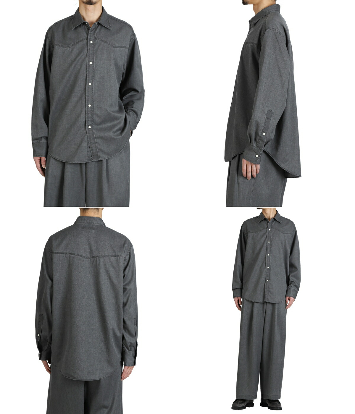 marka（マーカ） ： WESTERN SHIRT -WASHABLE 2/72 WOOL GABARDINE