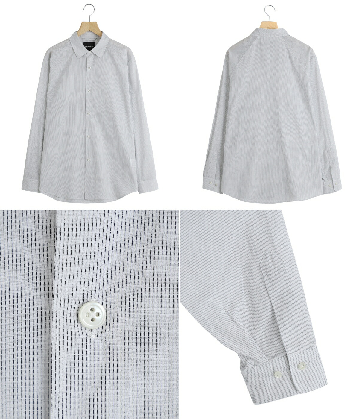 GOLDWIN（ゴールドウイン） ： Fine Cotton Seersucker Striped Shirt