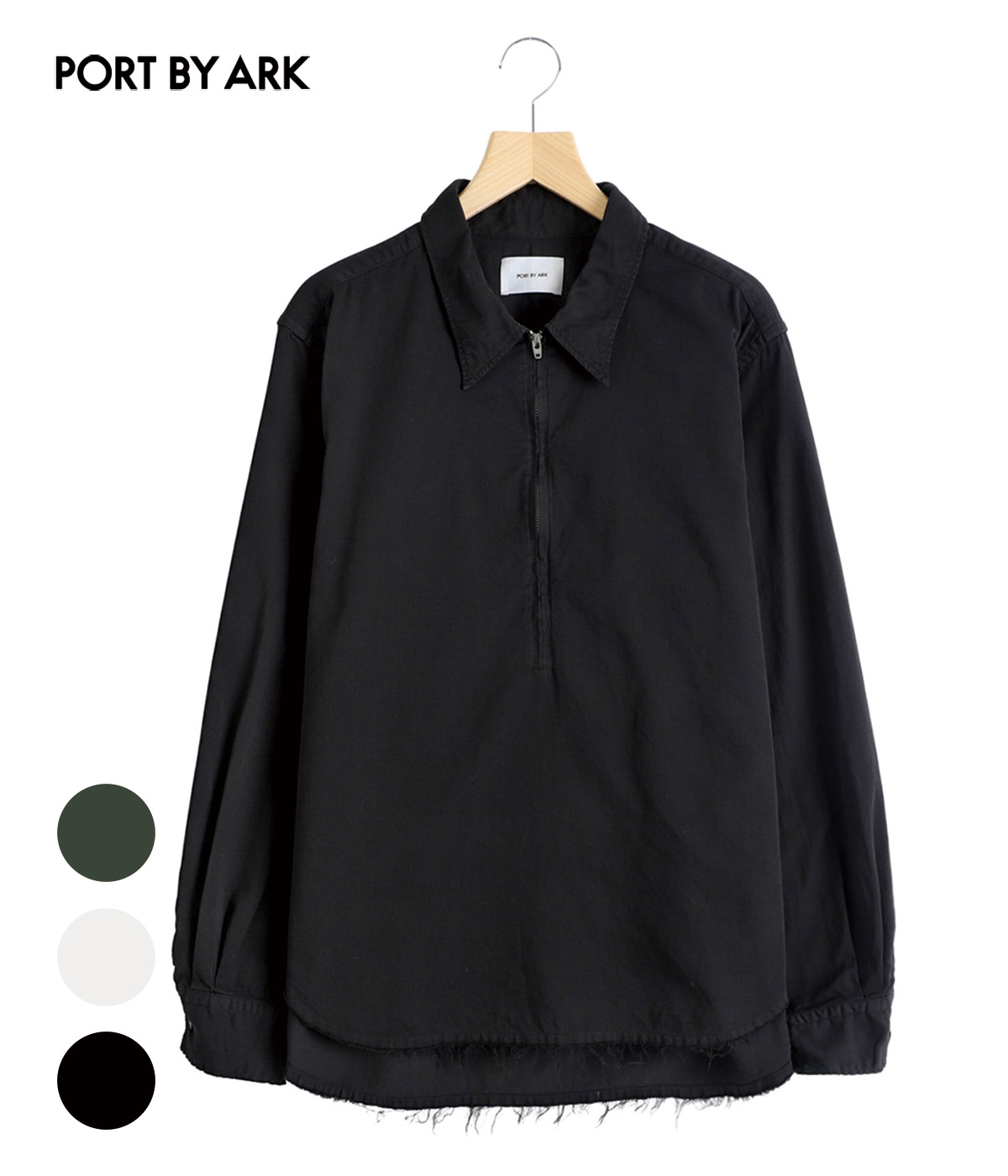 PORT BY ARK PORT BY ARK / ポートバイアーク ： Pullover Zip Shirt