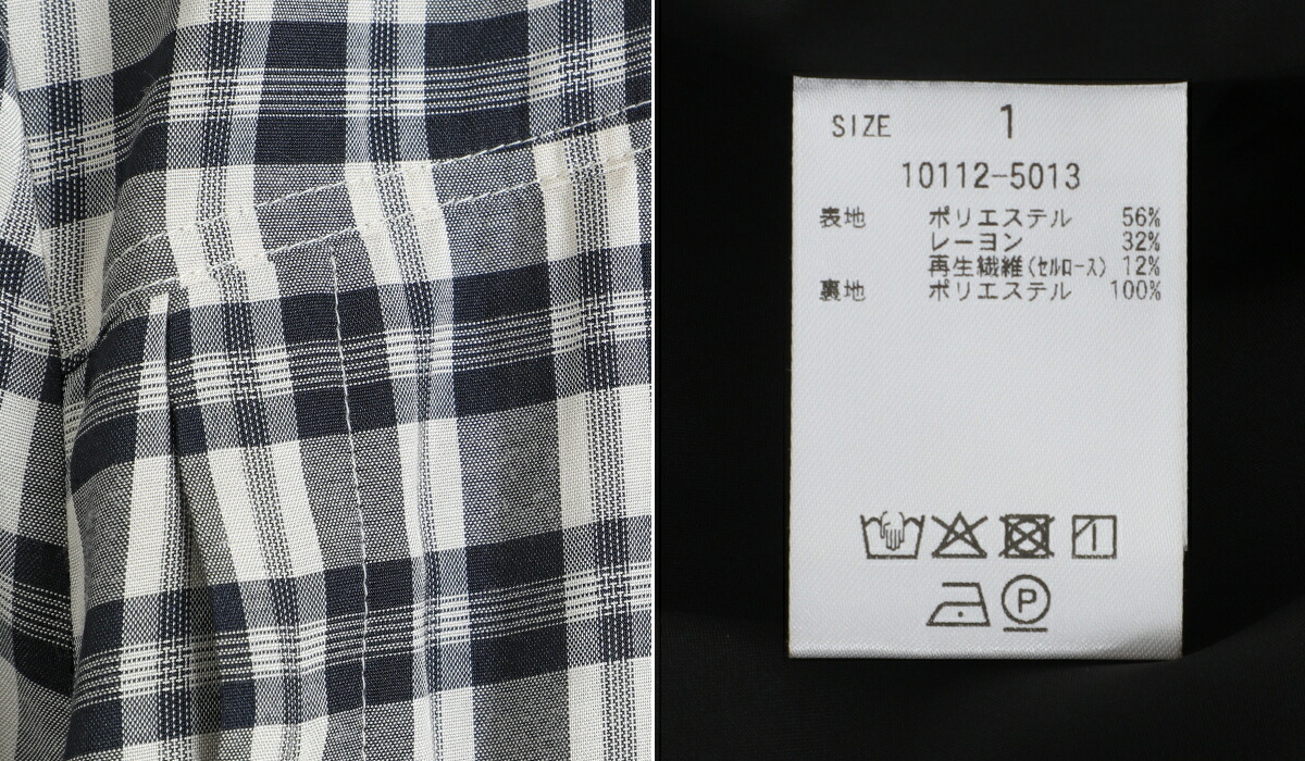 CLANE（クラネ） ： [レディース]UP POCKET CHECK SHIRT ONEPIECE