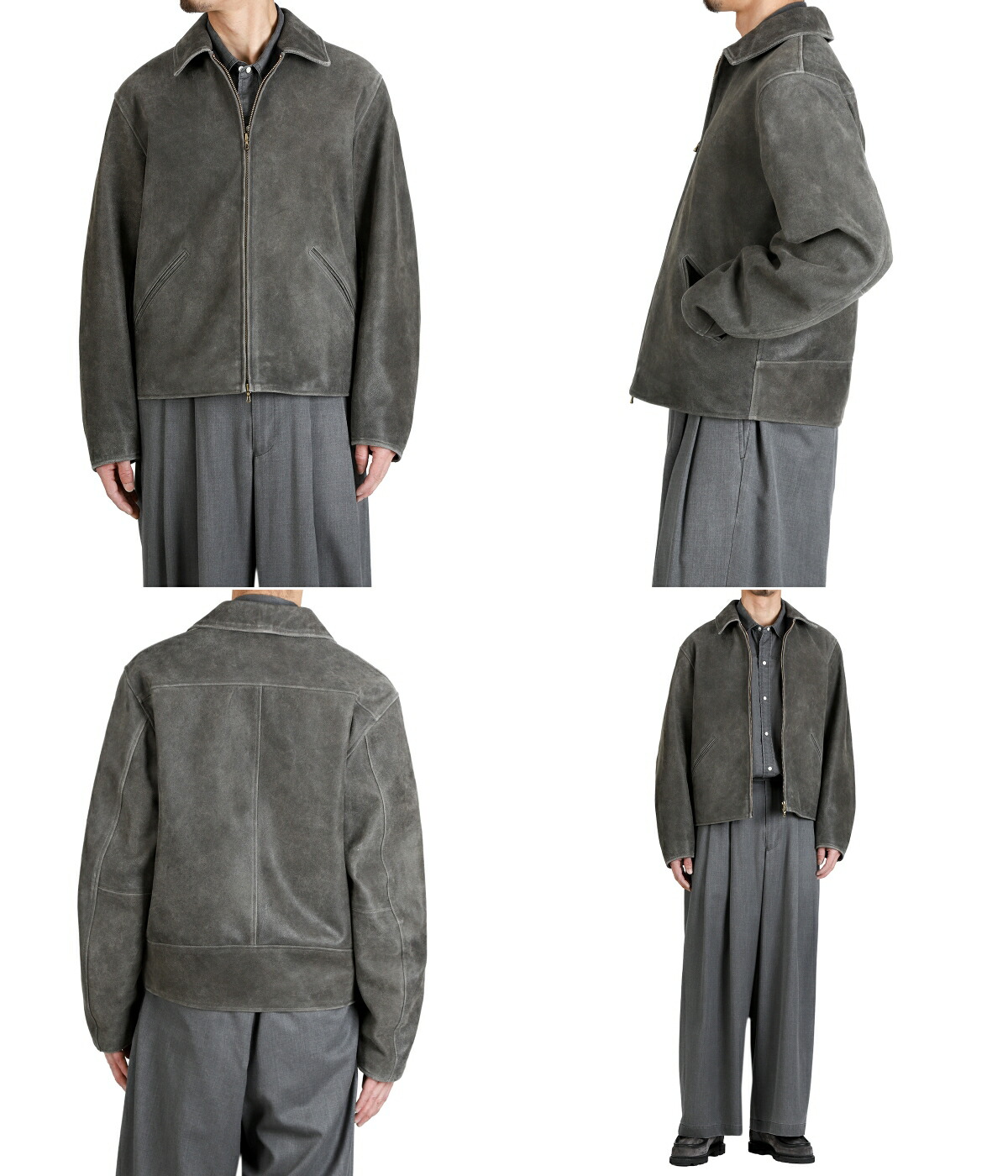 ジャケット・アウター marka LEATHER SPORTS JACKETCRACKED GOAT marka Leather Sports Jacket Cracked Goat Leather Dark Brown