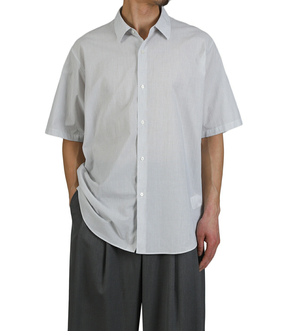 GOLDWIN（ゴールドウイン） ： Fine Cotton Seersucker Striped S/S