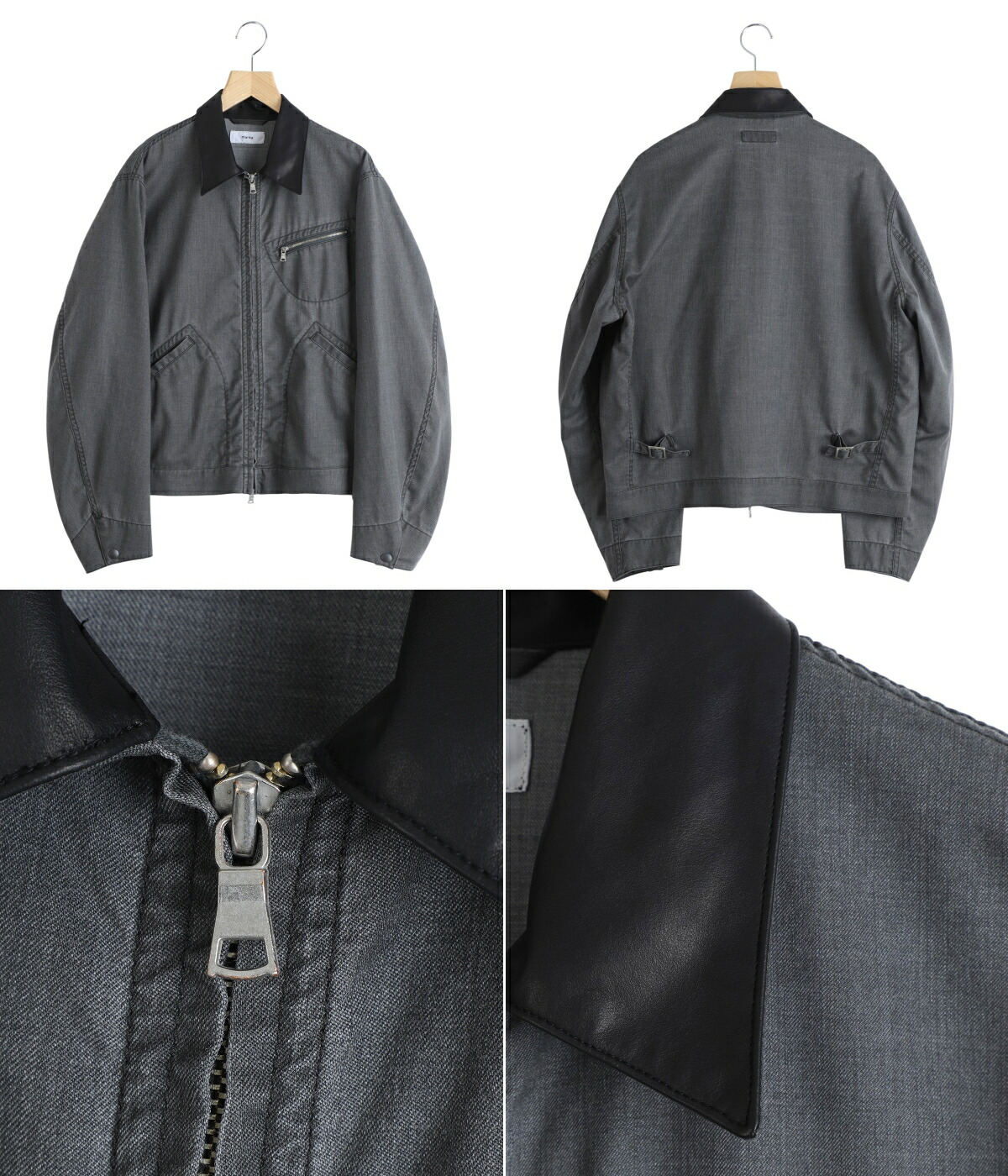 marka（マーカ） ： WORK JACKET -WASHABLE 2/72 WOOL GABARDINE