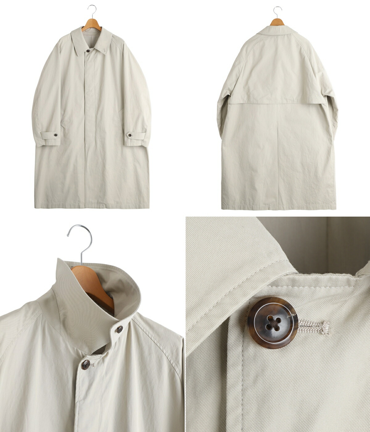 marka（マーカ） ： RAGLAN SLEEVE COAT -ORGANIC COTTON GABARDINE