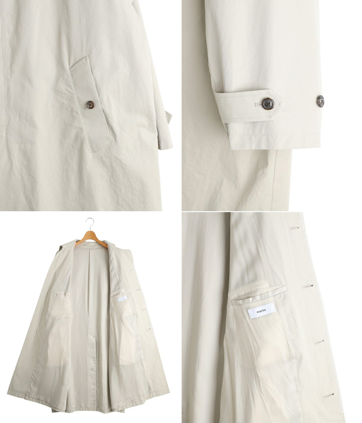marka（マーカ） ： RAGLAN SLEEVE COAT -ORGANIC COTTON GABARDINE