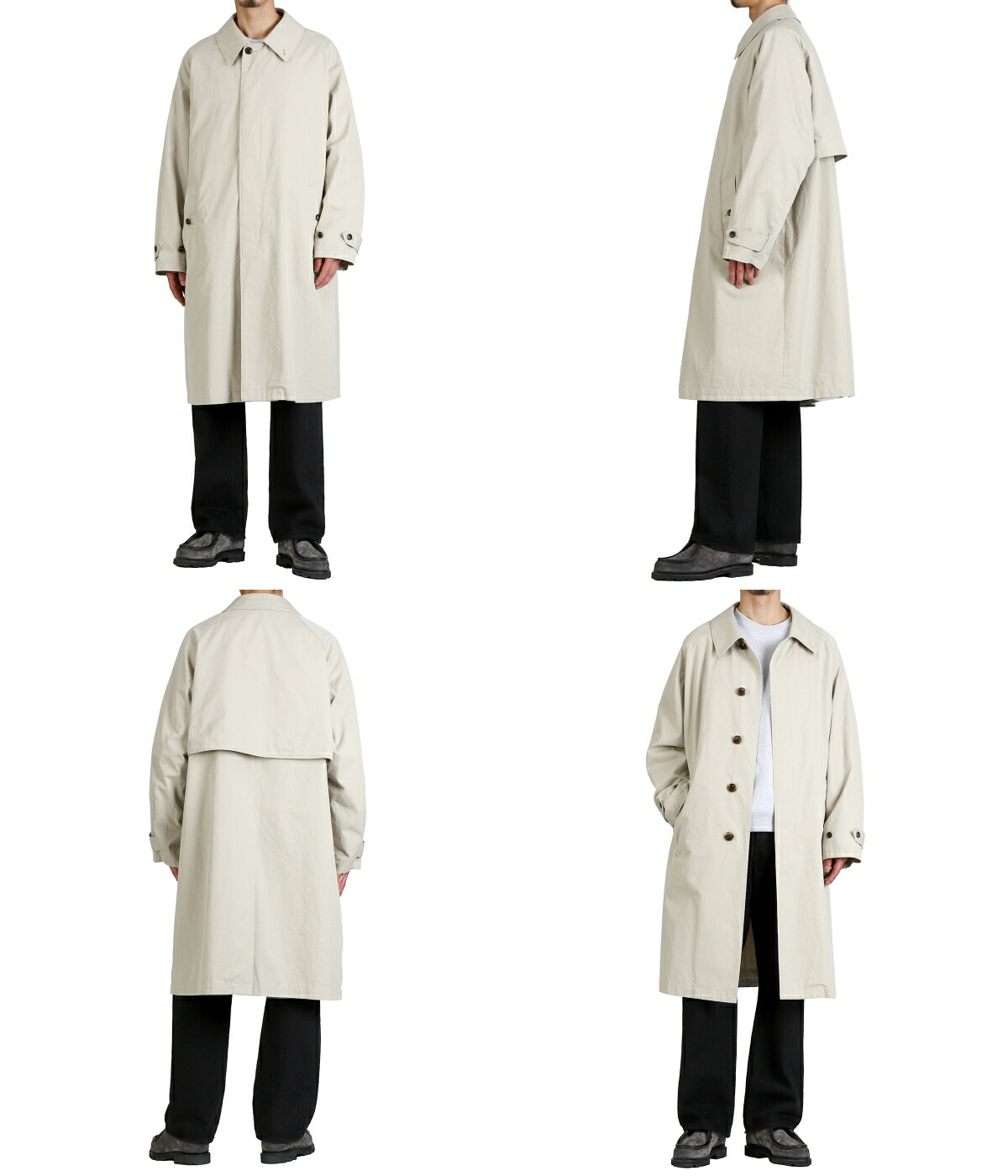 marka（マーカ） ： RAGLAN SLEEVE COAT -ORGANIC COTTON GABARDINE