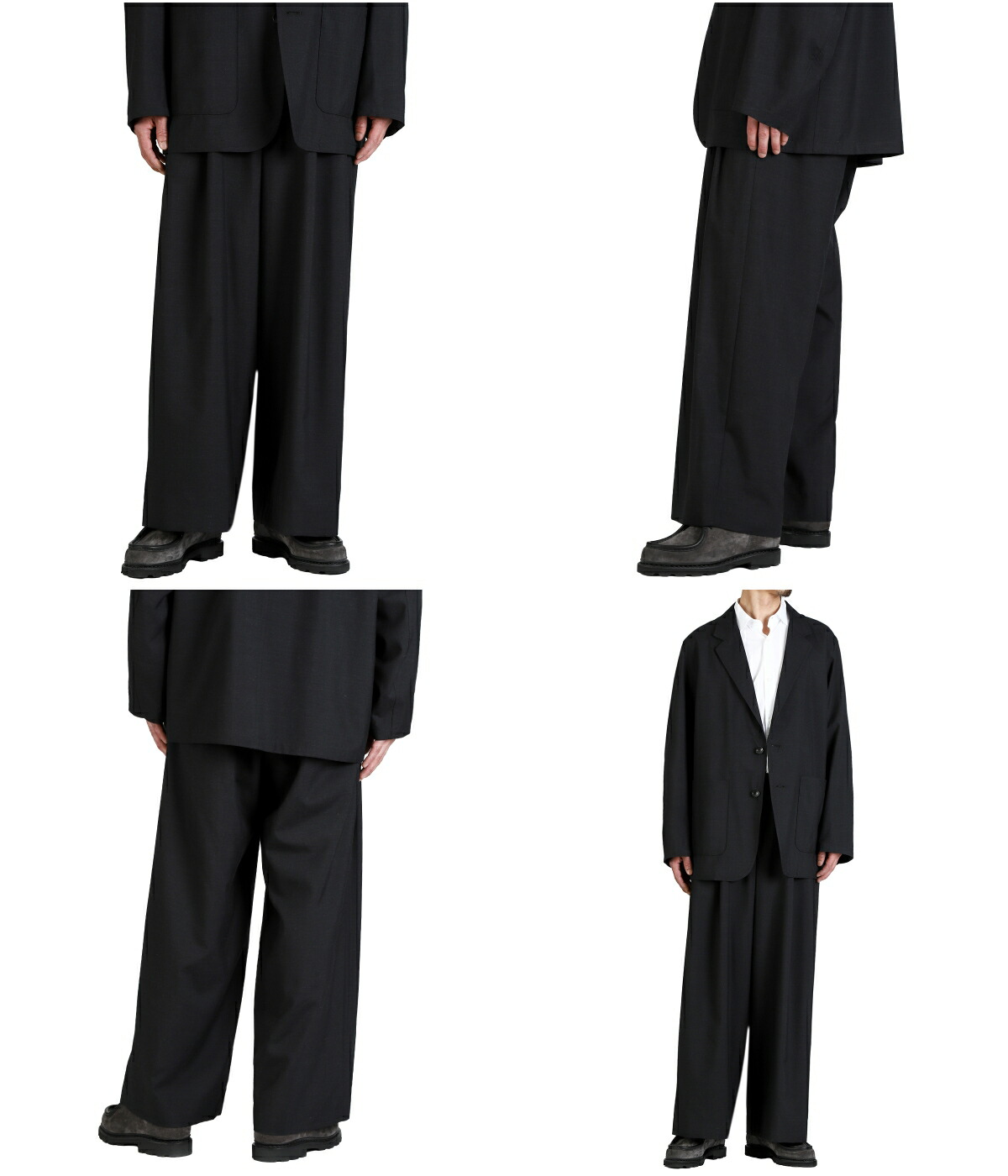 marka（マーカ） ： TWO TUCK BAGGY TROUSERS -2/72 WOOL TROPICAL