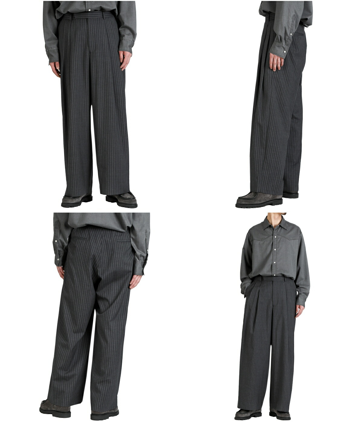 marka（マーカ） ： TWO TUCK BAGGY TROUSERS -2/72 WOOL TROPICAL