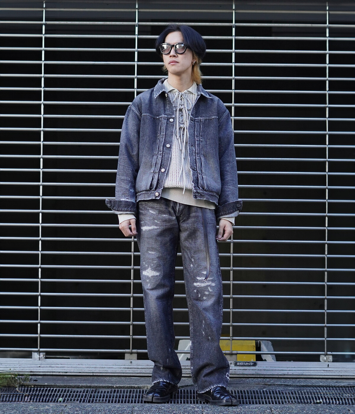 GOLD /ゴールド ： RECYCLED WASTE SUVIN COTTON YARN 14oz DENIM 