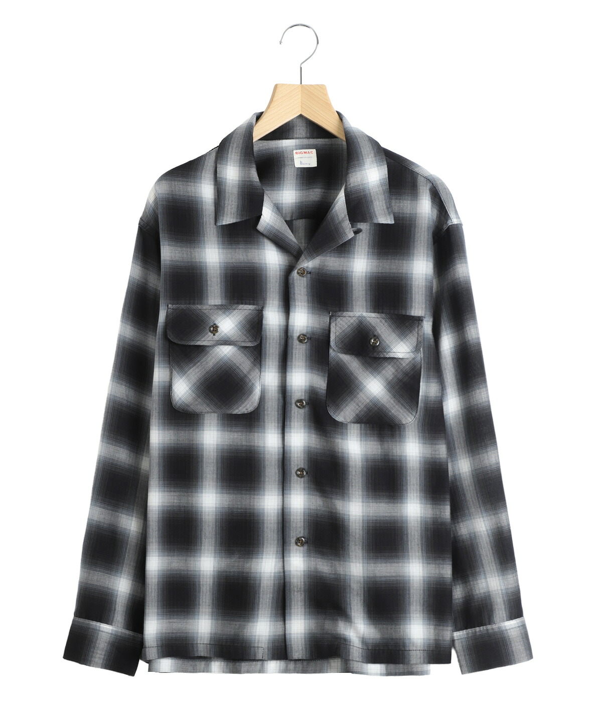 BIG MAC（ビッグマック） ： OPEN COLLAR L/S SHIRTS / 全2色
