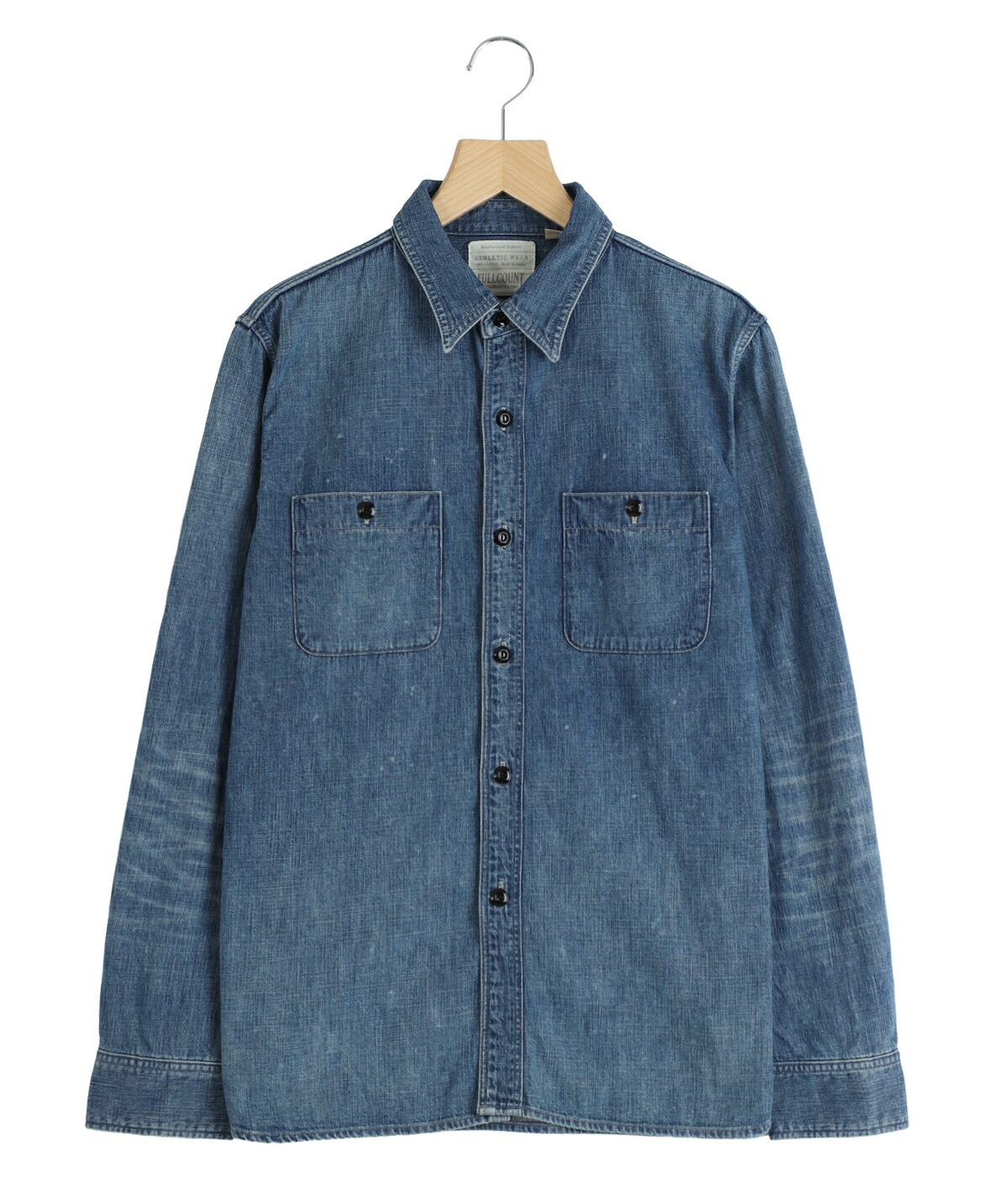 FULLCOUNT　デニムプルオーバーシャツ　サイズ42　日本製 FULLCOUNT（フルカウント） 】 デニムプルオーバーシャツ [ Denim