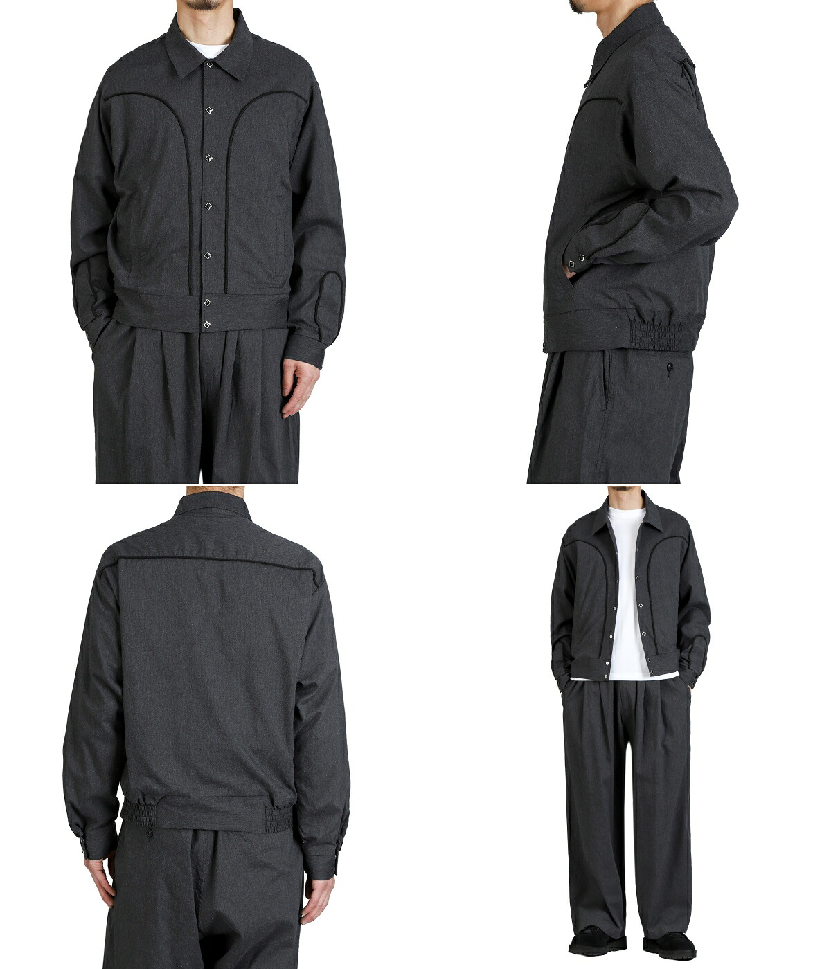 GOLD / ゴールド ： COTTON SILK NEL WESTERN JACKET 全2色 26A