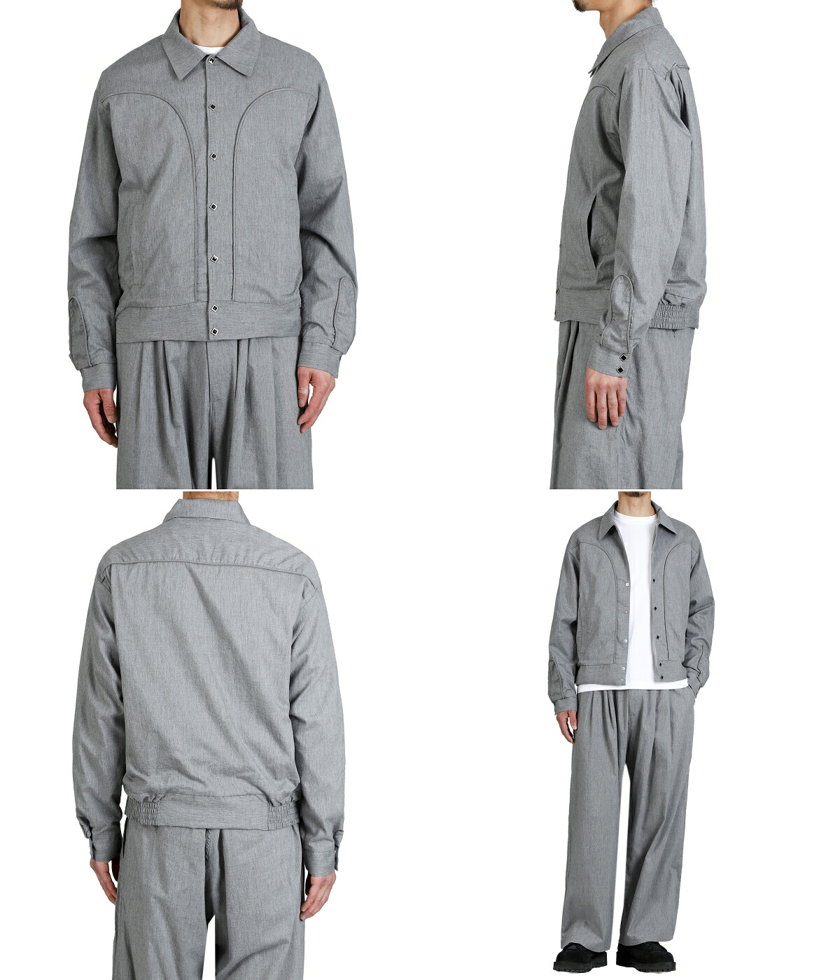 GOLD / ゴールド ： COTTON SILK NEL WESTERN JACKET 全2色 26A