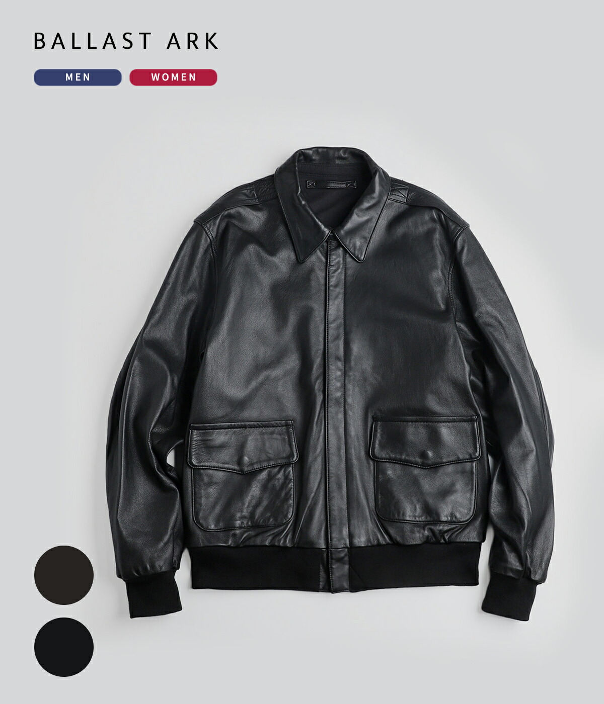 バラストアーク　A2フライトジャケット BALLAST ARK / バラストアーク ： A-2 SHEEPSKIN JKT 全2色 BA10-J004