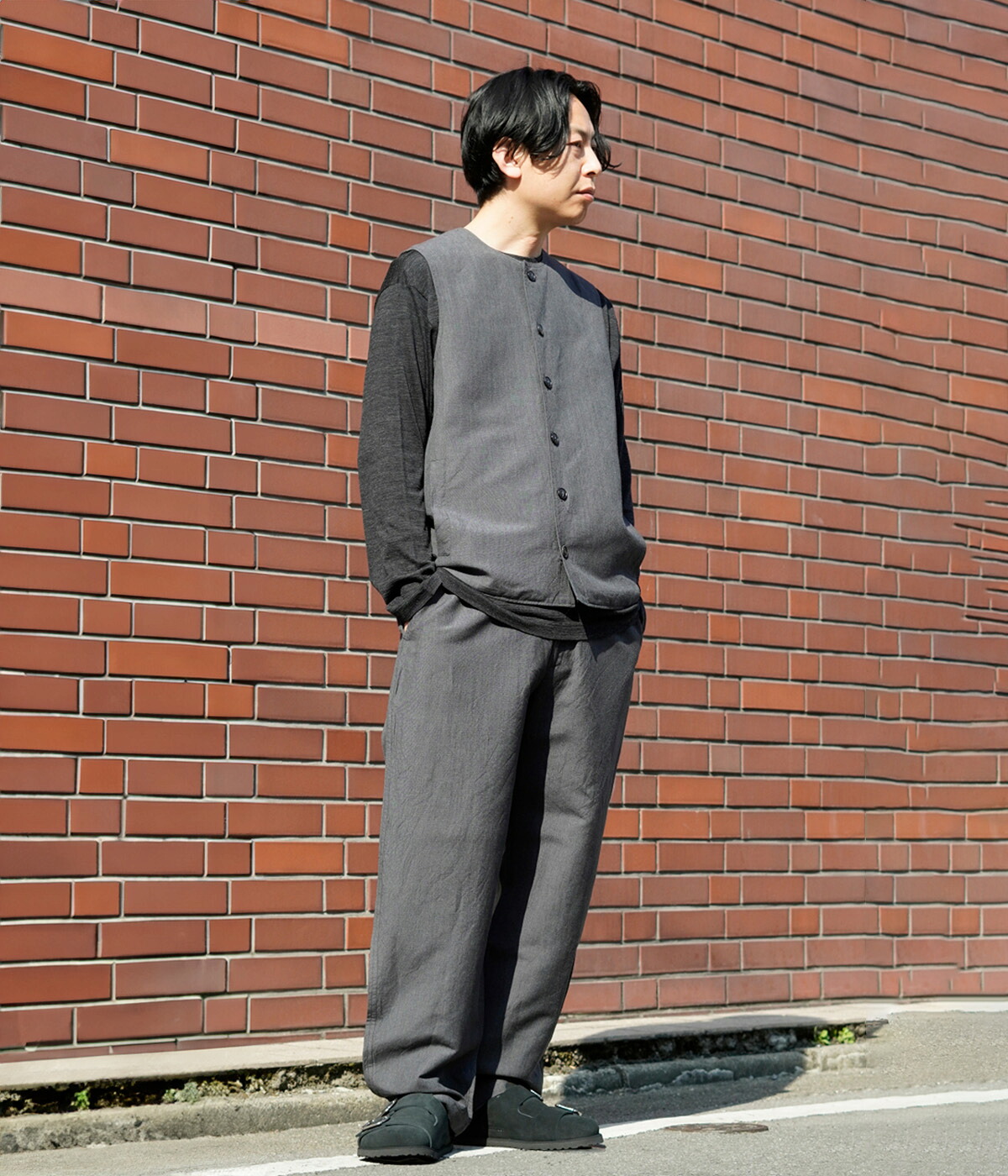 GOLD / ゴールド ： LINEN WOOL TROPICAL EASY PANTS 26A-GL42618