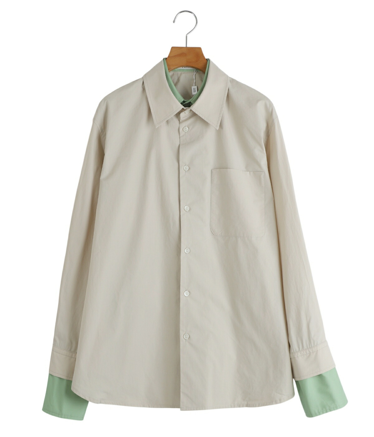 CLANE（クラネ） ： [レディース]TWO TONE LAYERED SHIRTS ： 10122