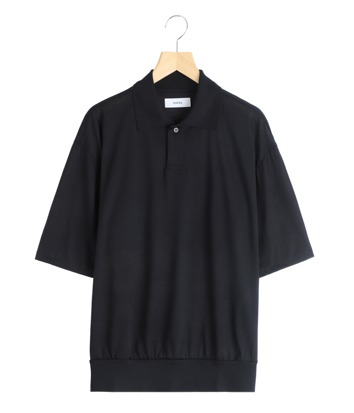 【新品未使用品】marka 26SS ワンボタンポロTシャツ サイズ2 黒 marka（マーカ） ： ONE BUTTON POLO TEE S/S -SUPER 120s WASHABLE