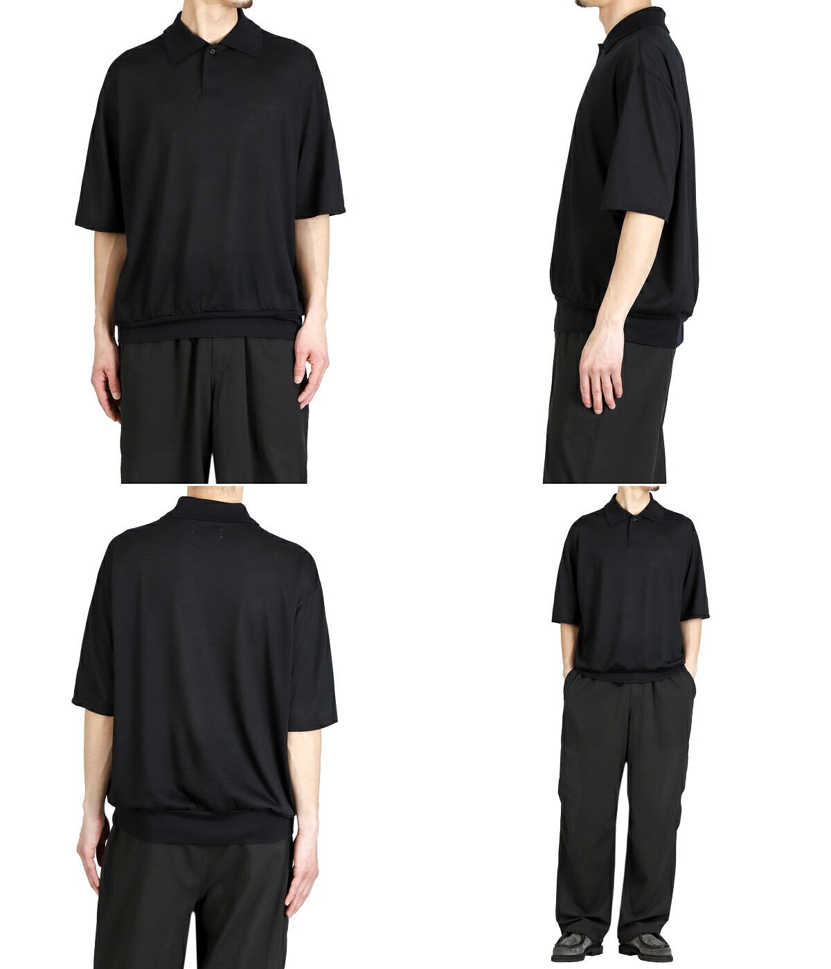 marka（マーカ） ： ONE BUTTON POLO TEE S/S -SUPER 120s WASHABLE