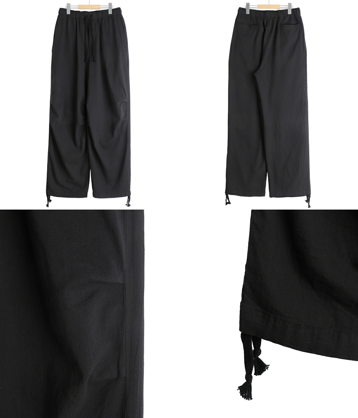 marka（マーカ） ： KNEE TUCK PANTS -ORGANIC COTTON HIGH TWISTED