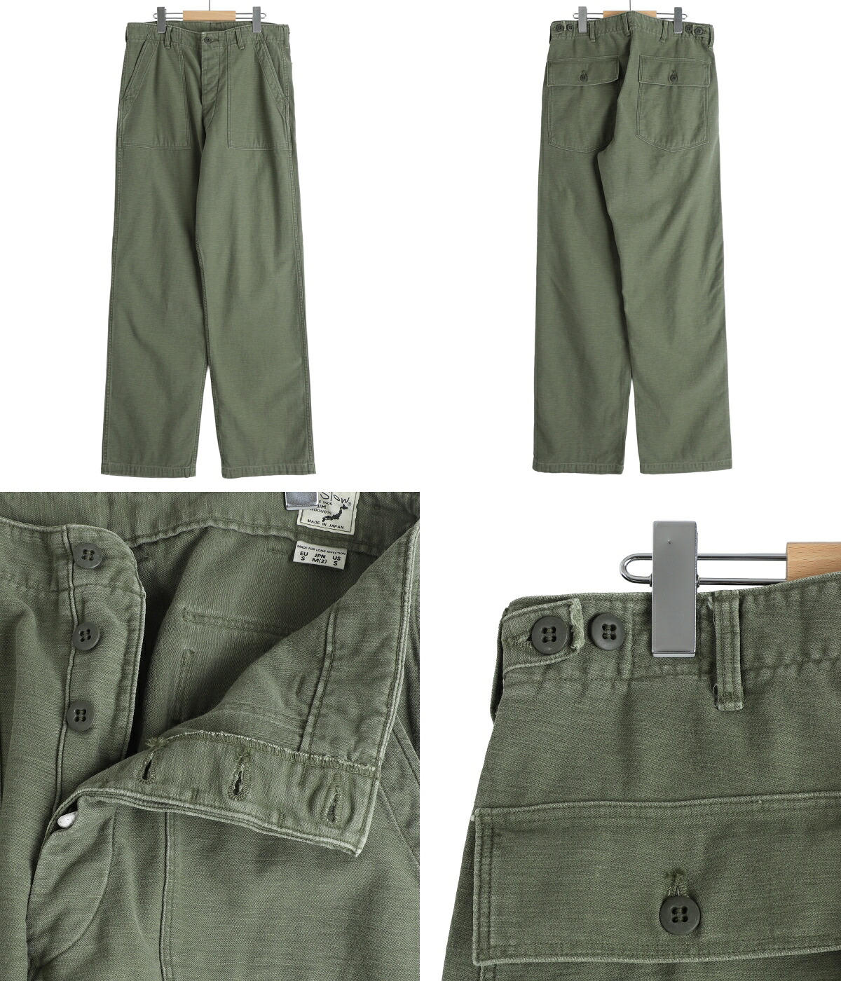 orSlow（オアスロウ） ： REAL USED WASH VINTAGE FIT FATIGUE PANTS