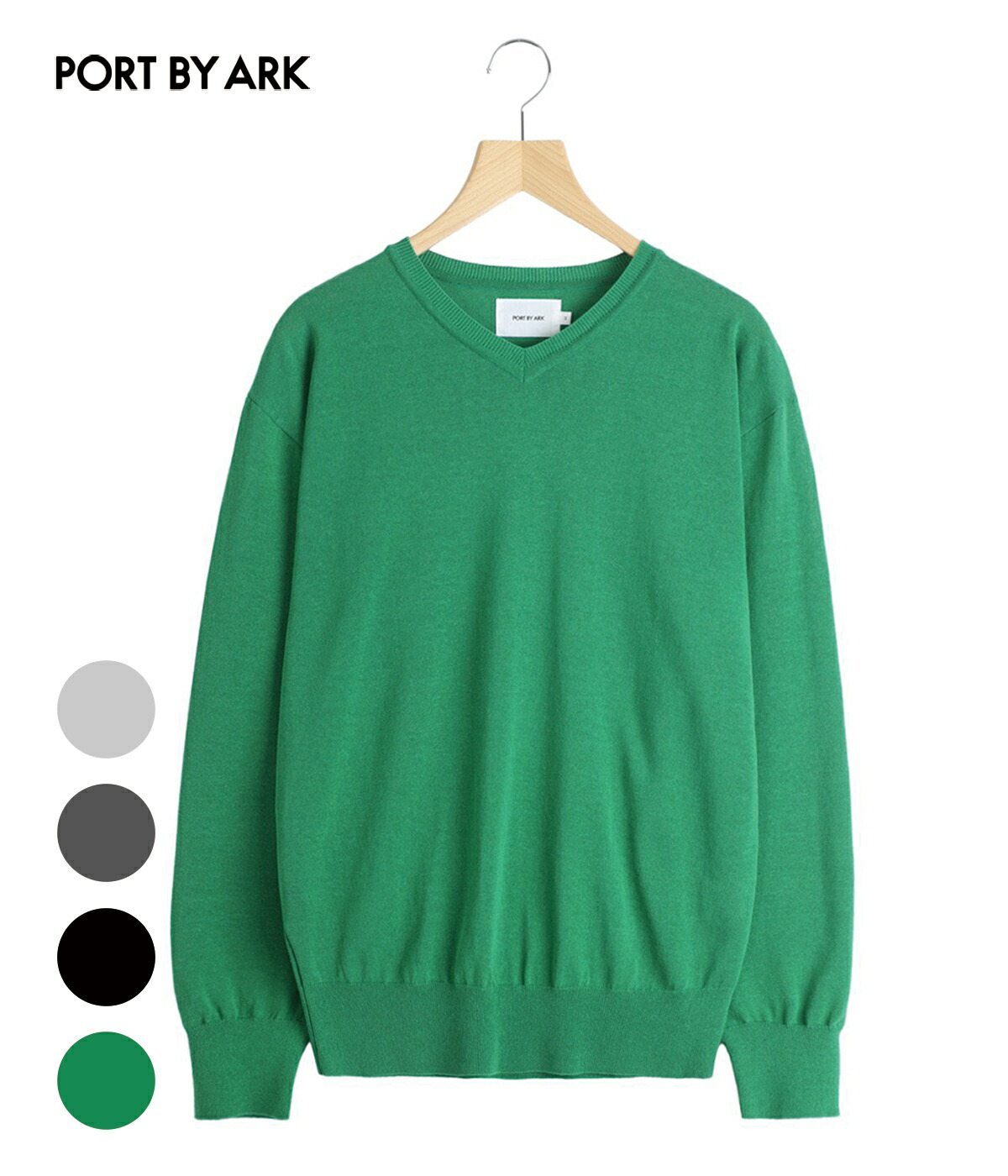 PORT BY ARK PORT BY ARK / ポートバイアーク ： V Neck Knit / 全4色