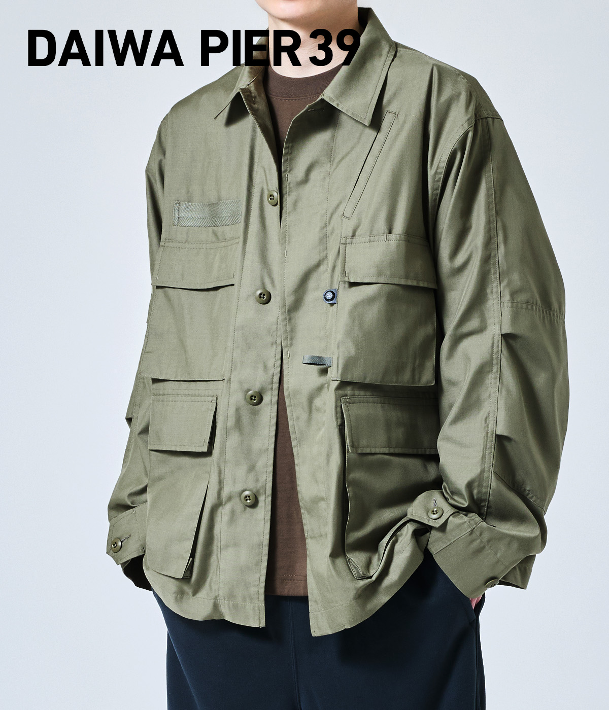 DAIWA PIER39 マルチポケットフィールドシャツ M ダイワピア TECH MULTI FISHING POCKET MIL BDU SHIRT L/S - DAIWA PIER39