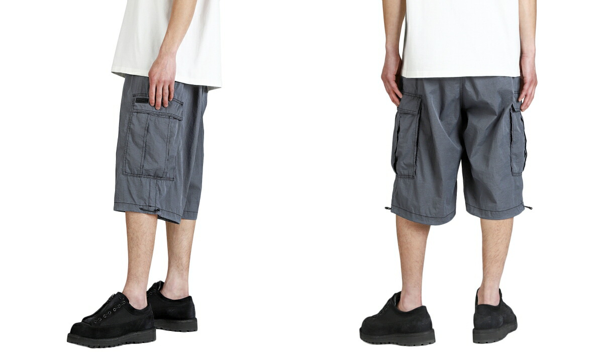 WILD THINGS（ワイルドシングス） ： DOUBLE DYED NYLON CARGO SHORTS