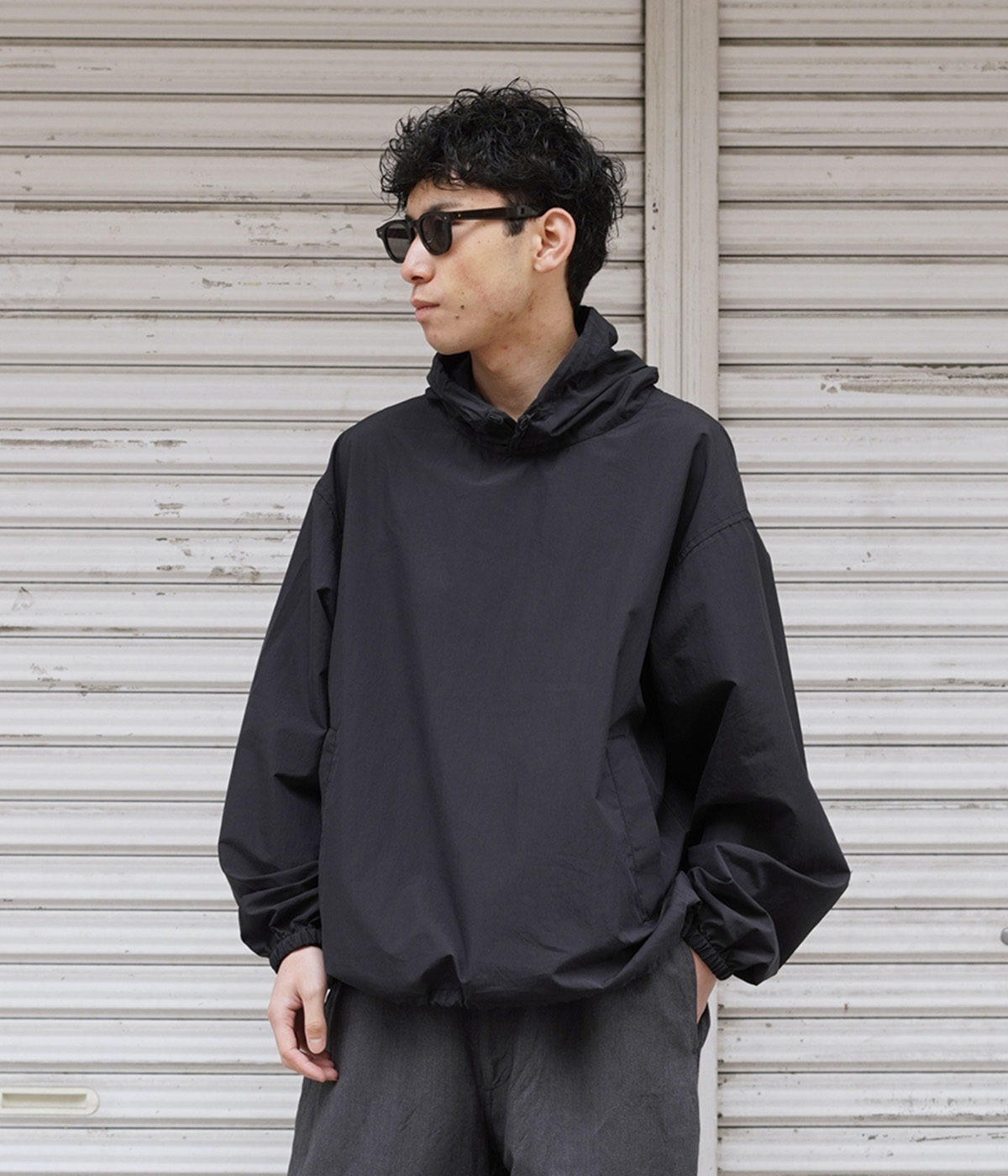 トップス Esan GOLD / ゴールド ： COTTON NYLON WEATHER CLOTH PULLOVER PARKA 全2色